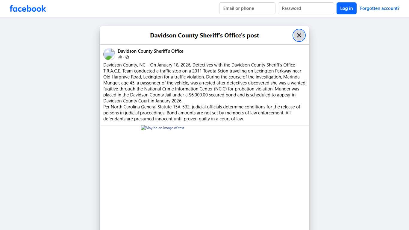 Davidson County, NC –... - Davidson County Sheriff's Office | Facebook