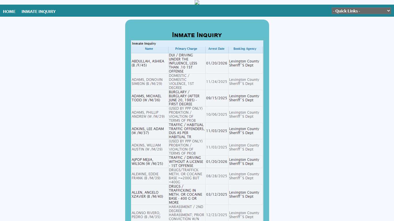 Lexington County Sheriff Office P2C